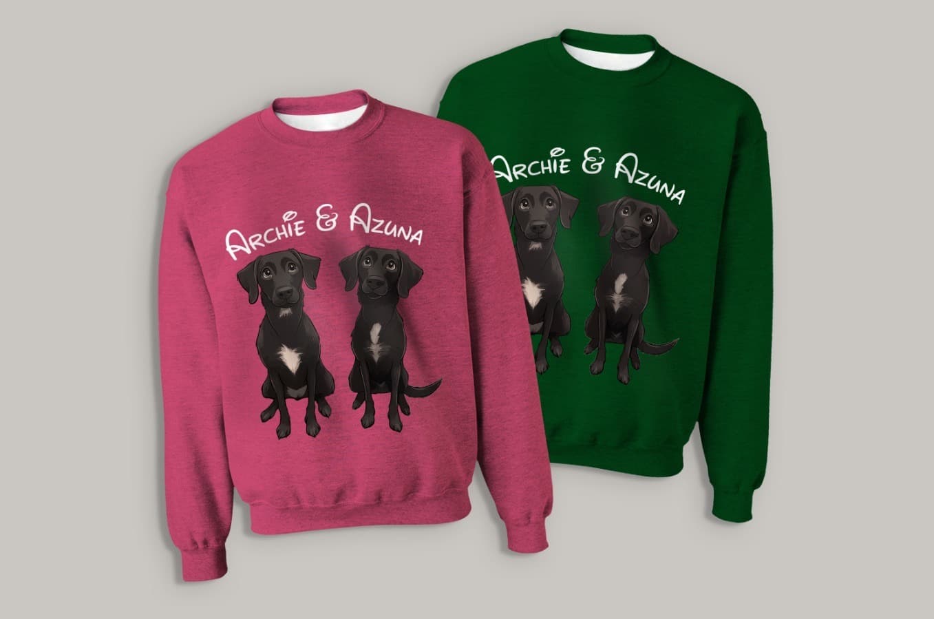 Roter und grüner individuell bedruckter Hoodie